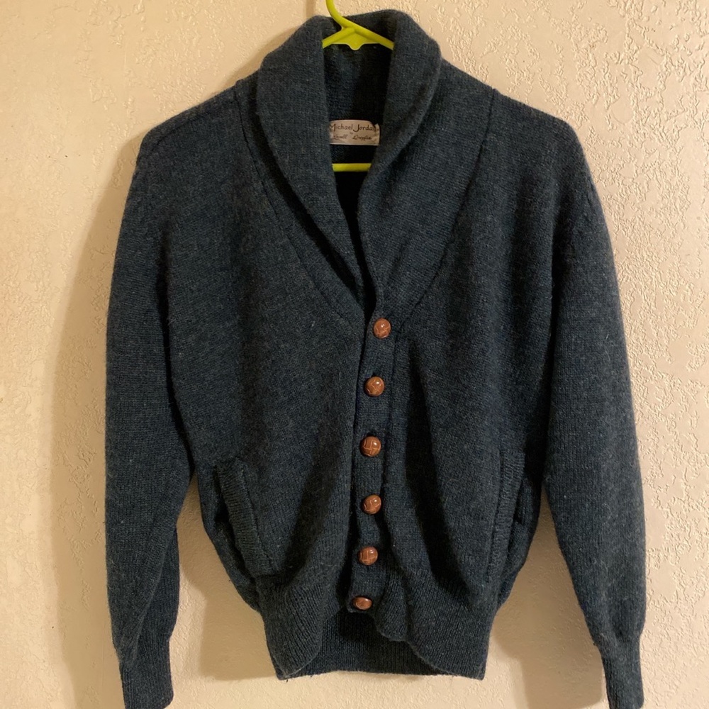 Vintage wool cardigan sweater.